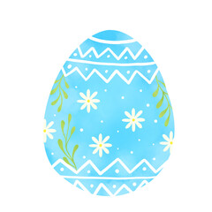 easter egg with flower