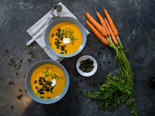 Möhrensuppe Carrot soup Suppe Gemüse