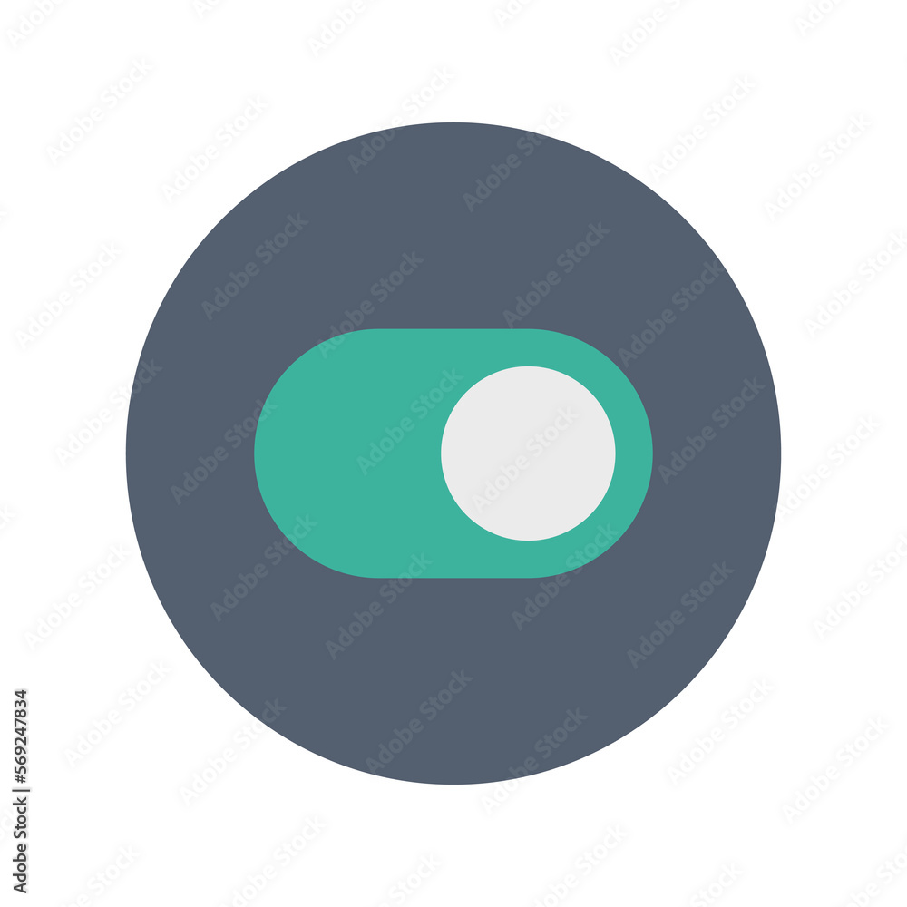 Poster toggle switch icon, flat vector illustration for web and mobile interface, eps 10