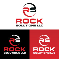 rock solutiones LLC logo design template
