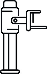 Hospital mammography machine icon outline vector. Breast cancer. Clinic patient