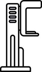 Breast mammography machine icon outline vector. Health cancer. Female ray