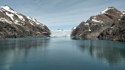 Glacier ending in the Prince-Christian-Sund fjord, Greenland