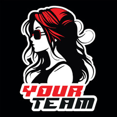 a girl's esports games logo