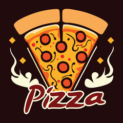 pizza logo for a pizzeria in vector