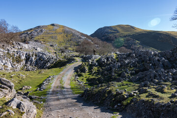View from Arriurdin mountain in the Basque Country (Spain)