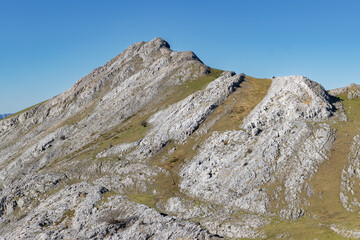 View from Arriurdin mountain in the Basque Country (Spain)