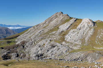 View from Arriurdin mountain in the Basque Country (Spain)