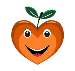 Orange Emoji Heart Smiling