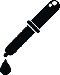 Antibiotic dropper icon simple vector. Bacteria drug. Pill microbe