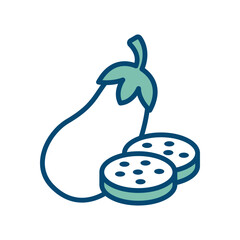 eggplant icon vector design template in white background