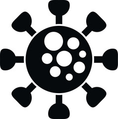 Obraz premium Virus icon simple vector. Bacteria medicine. Medical immune