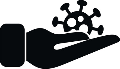 Care virus icon simple vector. Antibiotic disease. Virus protection