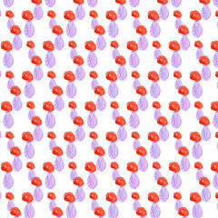 Pattern flower in a purple vase