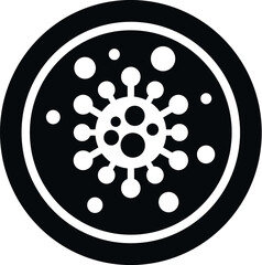 Fototapeta premium Bacteria virus icon simple vector. Medicine drug. Medical immune