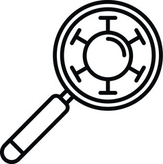 Search virus icon outline vector. Drug disease. Medicine immune