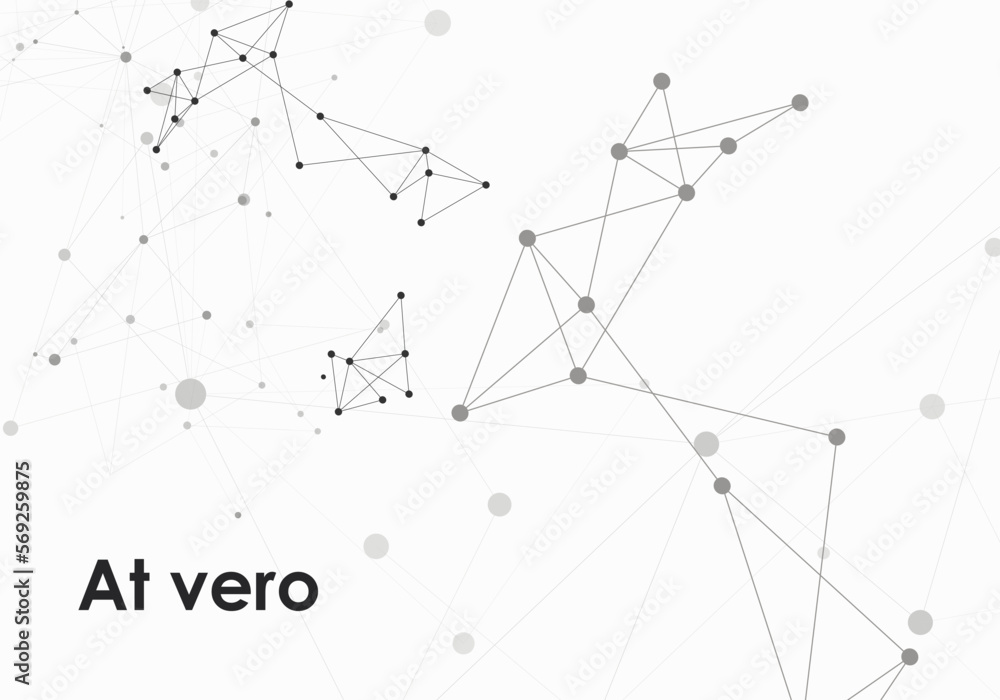 Poster Abstract network design. Vector geometric connect molecule background