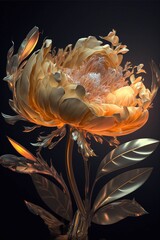 Fototapeta na wymiar close up of a flower in a vase. generative ai.