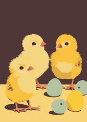 Set of Easter backgrounds.