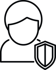 Man antibiotic resistance icon outline vector. Bacteria disease. Food pill