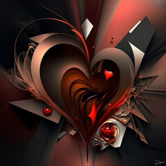 Abstract Valentines Heart
