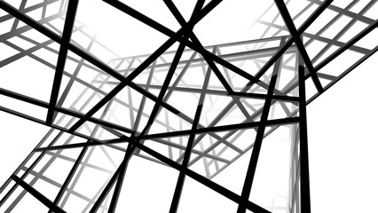 Abstract modern architecture 3d rendering