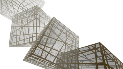 Abstract geometric shape digital 3d background