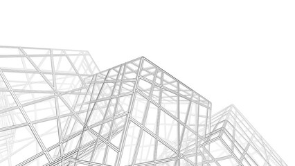Abstract geometric shape digital 3d background