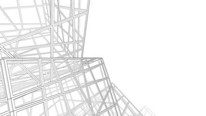 Abstract geometric shape digital 3d background