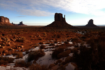 Snow Moments Monument Valley Arizona USA Navajo Nation