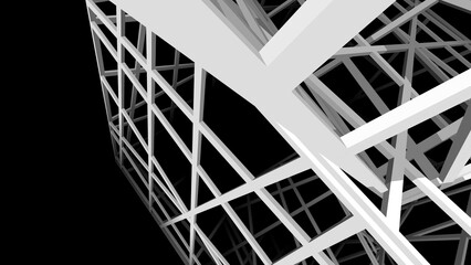 Abstract architecture digital background 3d rendering