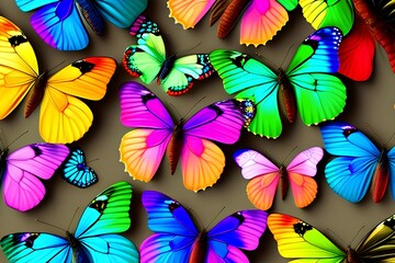 butterflies and flowers- Generative Ai