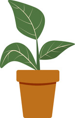 Decorative potted plant illustration
