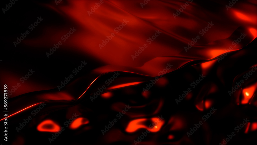 Poster dark shining red shifting lines bokeh backdrop - abstract 3d rendering