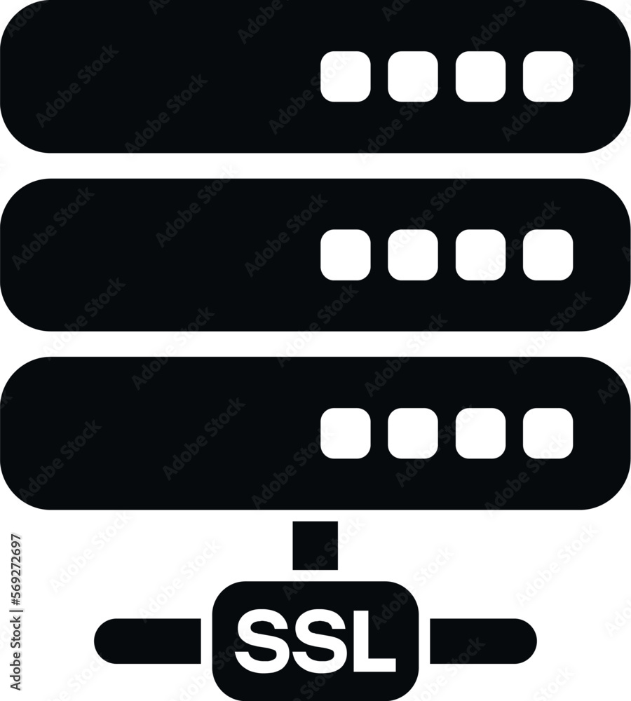 Poster ssl certificate server icon simple vector. network security. safety data