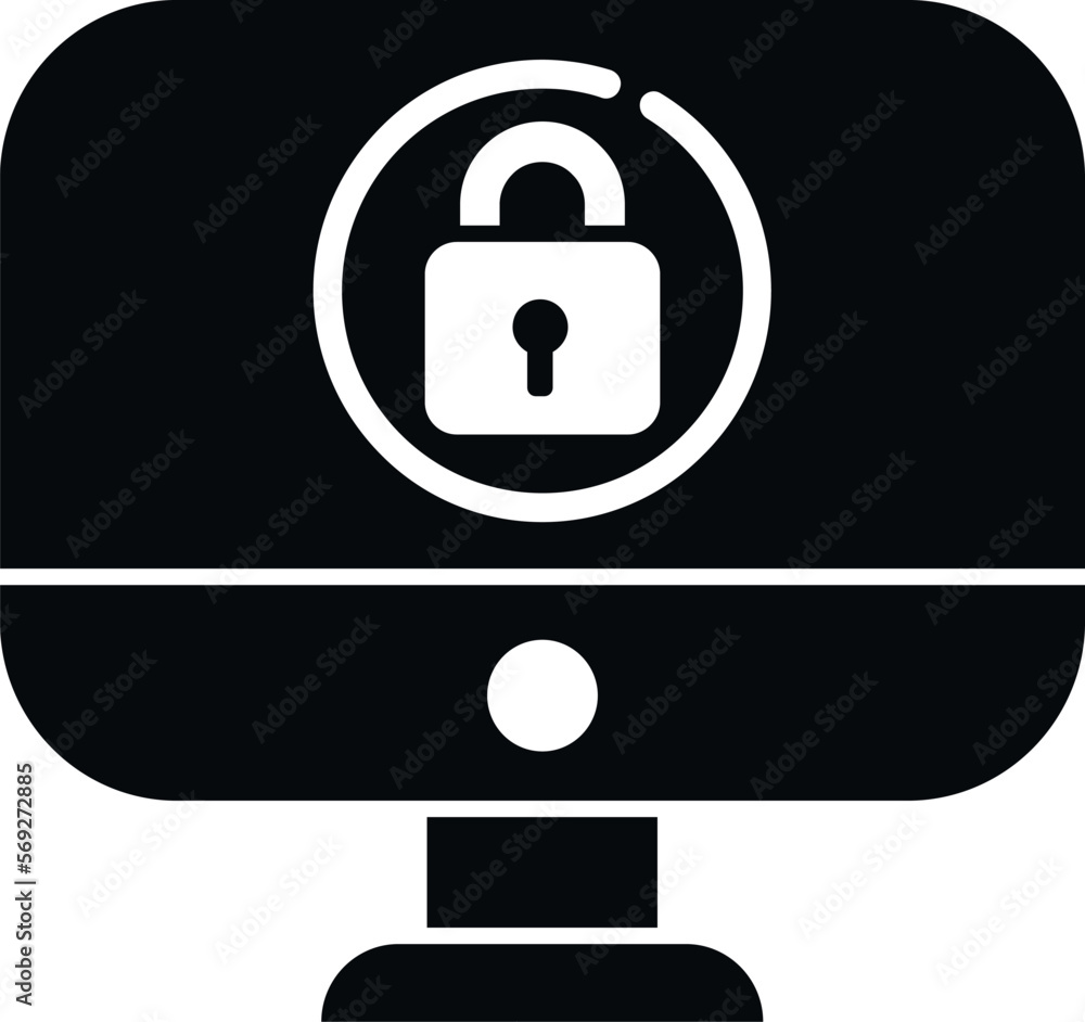 Poster computer ssl certificate icon simple vector. safe data. network secure
