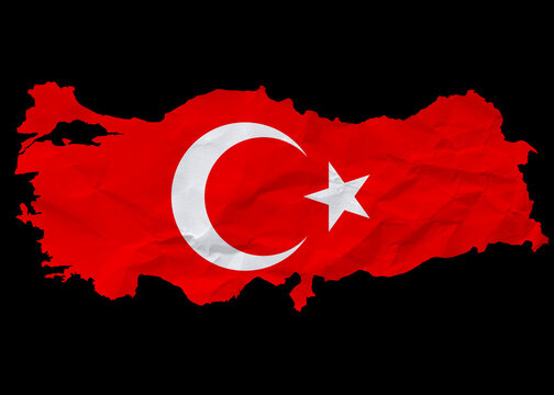 Turkish Flag, Republic of Turkey - Turkey (3D) Background Design - Translate: Türk Bayrağı, Türkiye Cumhuriyeti