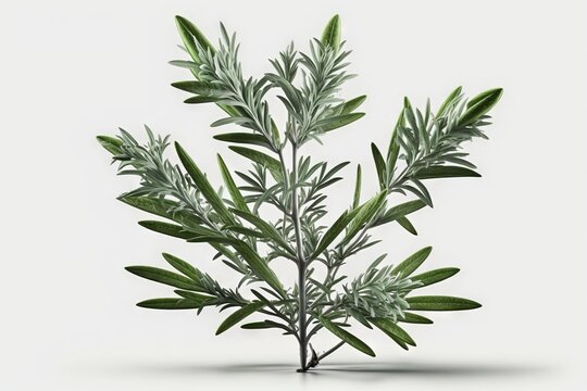  a plant with green leaves on a white background with a shadow of the plant on the floor and the wall in the background is a white background.  generative ai