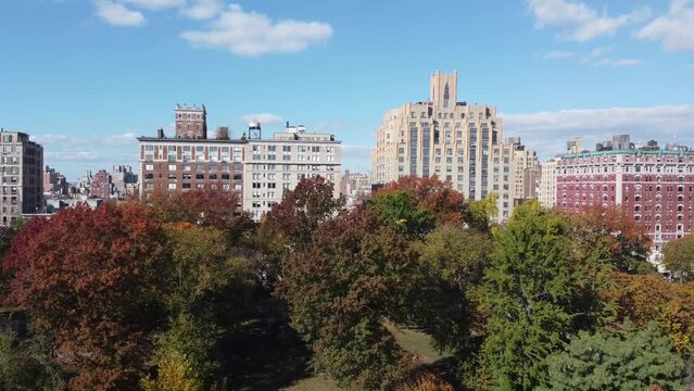 Central Park Foliage and Upper Manhattan Aerial View