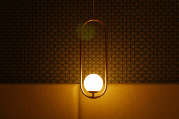 round lamp on the wall