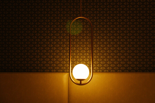 round lamp on the wall