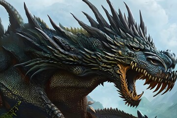 Fototapeta premium An expensive painting Illustration of an dragon