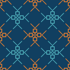Seamless pattern with geometric ornament.
