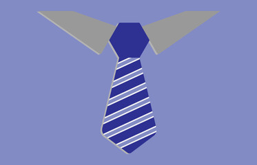 Striped tie vector design illustration.