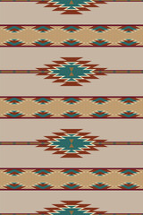 Ethnic boho geometric ornament. South Western design. Vector seamless pattern.