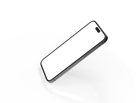 realistic smartphone template mockup for user experience presentation. Stylish concept design for websites, applications and landing pages.