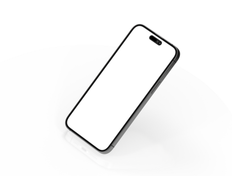 realistic smartphone template mockup for user experience presentation. Stylish concept design for websites, applications and landing pages.