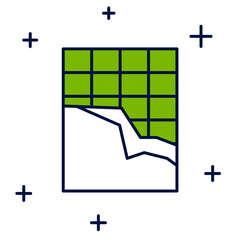 Filled outline Chocolate bar icon isolated on white background. Vector