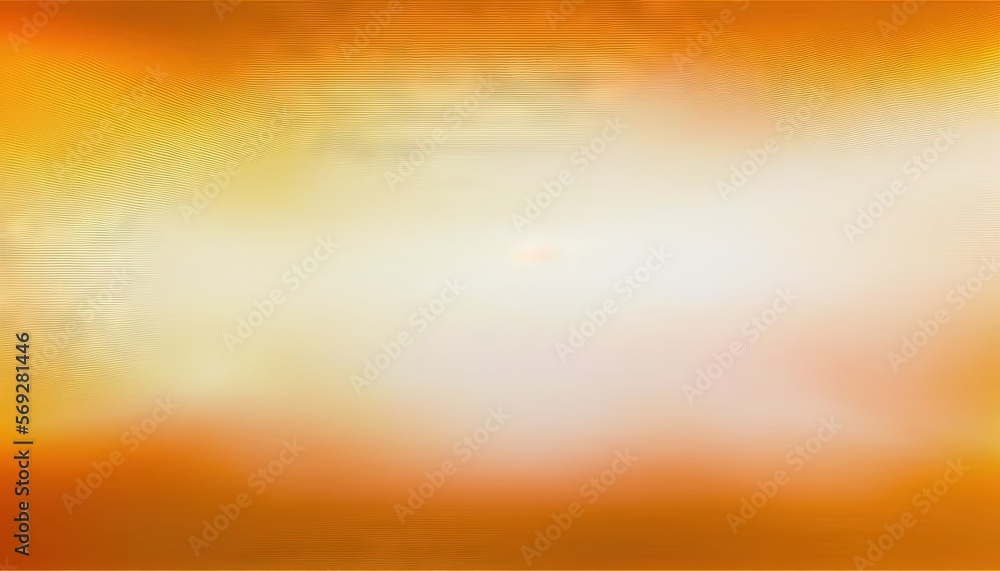 Poster a blurry orange and yellow background with a white border on the bottom of the image and a yellow bo