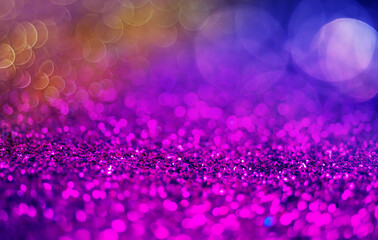 Glitter light abstract purple bokeh light background